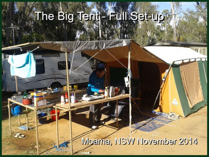 Wattie making a coffee at the Big Tent in Moama New South Wales.
