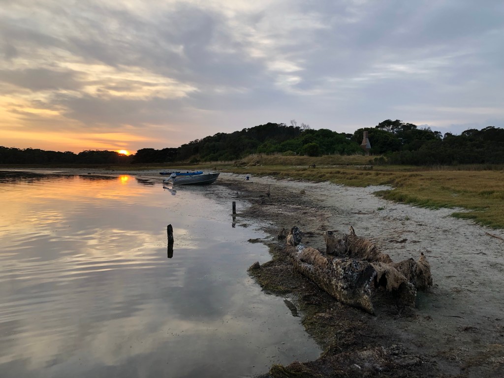 Sunrise over Lake Tyers, Victoria.