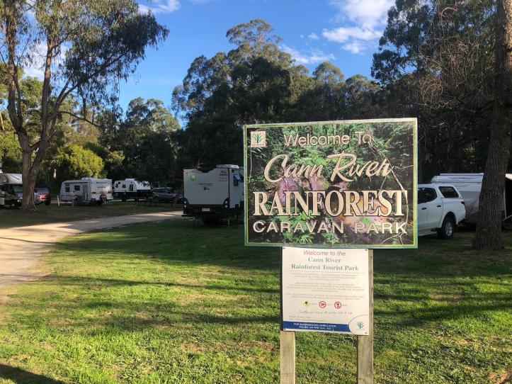 Free camping at the former Cann River Rainforest Caravan Park