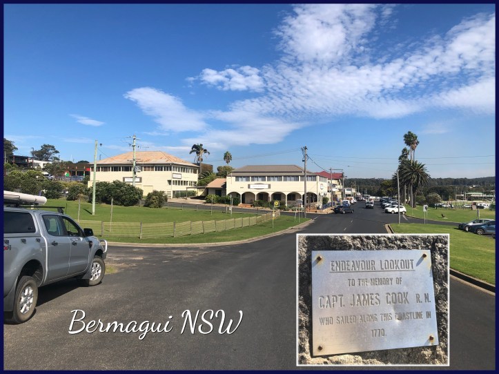 A view of the main street of Bermagui from Endeavour Lookout