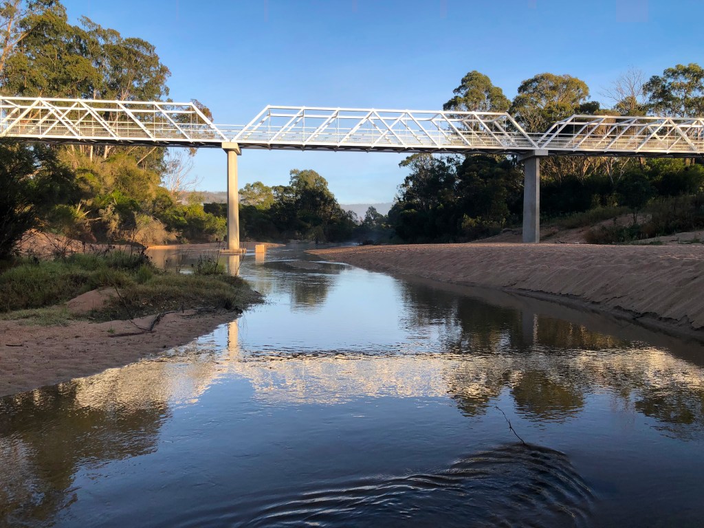The historic Genoa Bridge built 1928 and restored 1997.