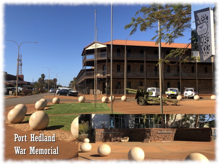 Port Hedland War Memorial at Pilbara Ports Authority Entrance