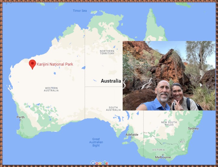 Karijini National Park, Western Australia Location Map