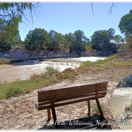 Town Weir from Victory Park, Wilcannia, New South Wales