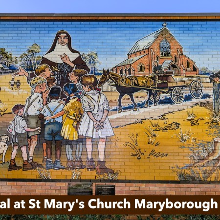 Mary McKillop Mural Maryborough Queensland