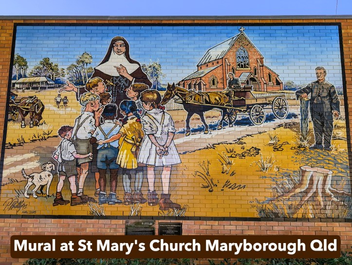 Mary McKillop Mural Maryborough Queensland