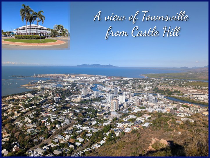 A view of Townsville from Castle Hill. Insert: The Empire (Republican) Hotel