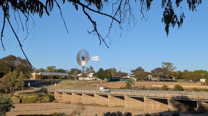 Comet Windmill beside the Flinders River, Hughenden, Queensland